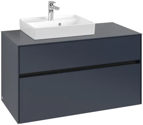 VILLEROY BOCH Toaletní skříňka Collaro, 2 výsuvy, 1000 x 548 x 500 mm, Marine Blue / Marine Blue #C01400VQ