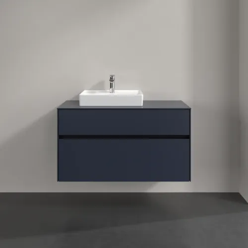VILLEROY BOCH Toaletní skříňka Collaro, 2 výsuvy, 1000 x 548 x 500 mm, Marine Blue / Marine Blue #C01400VQ, obrázek 3