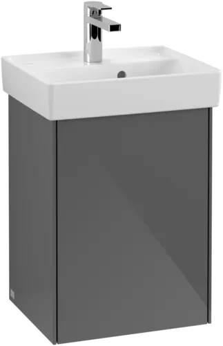 VILLEROY BOCH Toaletní skříňka Collaro, 1 dvířka, 410 x 546 x 344 mm, lesklá šedá #C00500FP
