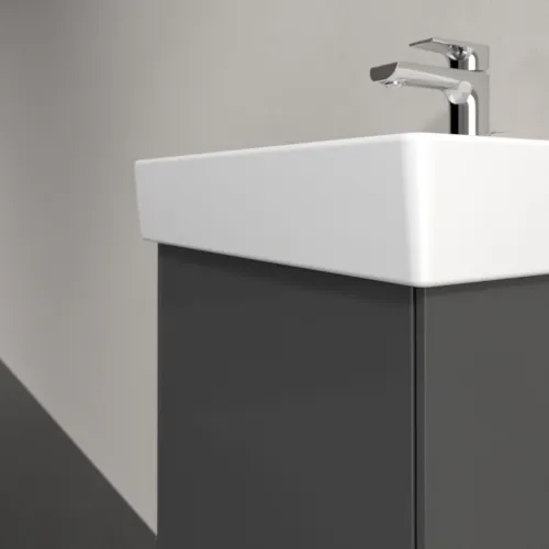 VILLEROY BOCH Toaletní skříňka Collaro, 1 dvířka, 410 x 546 x 344 mm, lesklá šedá #C00500FP, obrázek 5