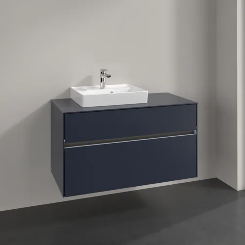 VILLEROY BOCH Collaro toaletní skříňka, s osvětlením, 2 výsuvy, 1000 x 548 x 500 mm, Marine Blue / Marine Blue #C014B0VQ, obrázek 2