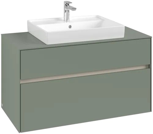 VILLEROY BOCH Toaletní skříňka Collaro, 2 výsuvy, 1000 x 548 x 500 mm, Soft Green / Soft Green #C01900AF