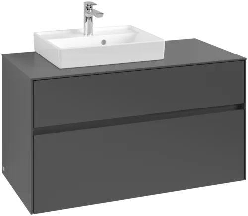 VILLEROY BOCH Collaro toaletní skříňka, s osvětlením, 2 výsuvy, 1000 x 548 x 500 mm, Grafit / Grafit #C014B0VR
