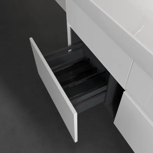 VILLEROY BOCH Toaletní skříňka Collaro, 4 výsuvy, 1154 x 546 x 444 mm, lesklá bílá #C01200DH, obrázek 6