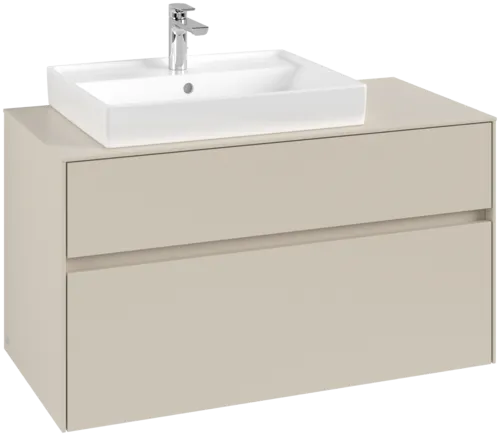 VILLEROY BOCH Toaletní skříňka Collaro, 2 výsuvy, 1000 x 548 x 500 mm, Cashmere Grey / Cashmere Grey #C01700VN