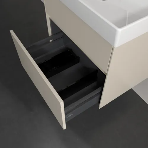 VILLEROY BOCH Toaletní skříňka Collaro, 2 výsuvy, 604 x 546 x 444 mm, kašmírově šedá #C00900VN, obrázek 6
