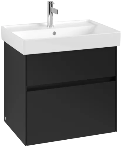 VILLEROY BOCH Toaletní skříňka Collaro, 2 výsuvy, 604 x 546 x 444 mm, Volcano Black #C00900VL