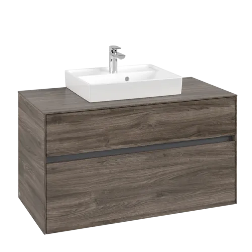 VILLEROY BOCH Toaletní skříňka Collaro, 2 výsuvy, 1000 x 548 x 500 mm, dub kamenný #C01600RK