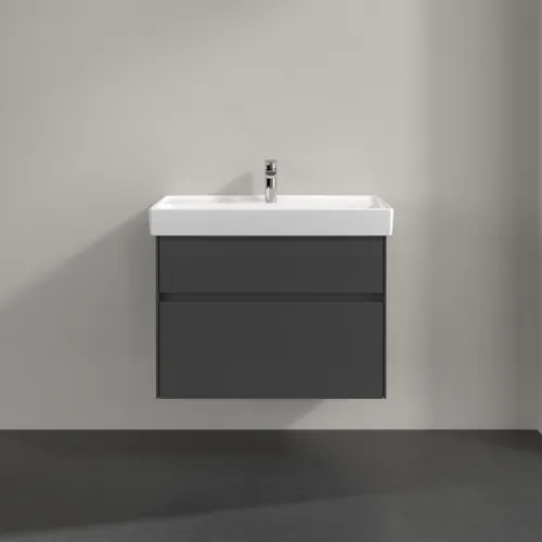 VILLEROY BOCH Toaletní skříňka Collaro, s osvětlením, 2 výsuvy, 754 x 546 x 444 mm, lesklá šedá #C010B0FP, obrázek 3
