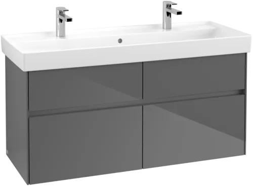VILLEROY BOCH Toaletní skříňka Collaro, 4 výsuvy, 1154 x 546 x 444 mm, lesklá šedá #C01200FP