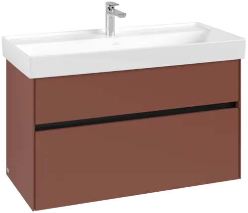 VILLEROY BOCH Toaletní skříňka Collaro, 2 výsuvy, 954 x 546 x 444 mm, vínově červená #C01100AH