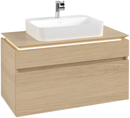 VILLEROY BOCH Legato toaletní skříňka, s osvětlením, 2 výsuvy, 1000 x 550 x 500 mm, severský dub / severský dub #B756L0VJ