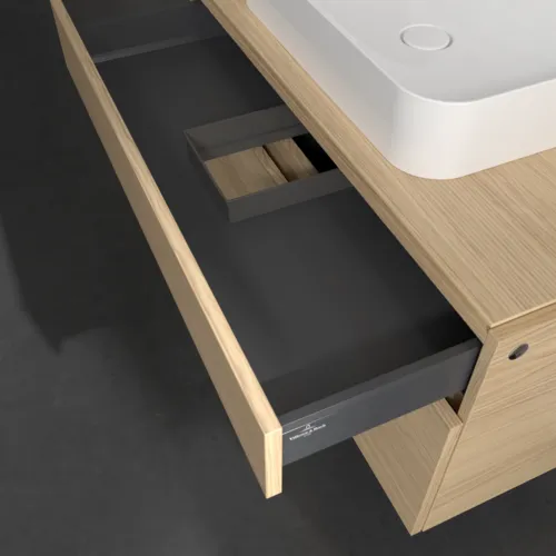 VILLEROY BOCH Legato toaletní skříňka, s osvětlením, 2 výsuvy, 1000 x 550 x 500 mm, severský dub / severský dub #B756L0VJ, obrázek 6