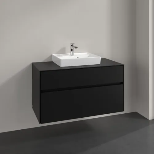 VILLEROY BOCH Collaro toaletní skříňka, 2 výsuvy, 1000 x 548 x 500 mm, Volcano Black / Volcano Black #C01600VL, obrázek 2
