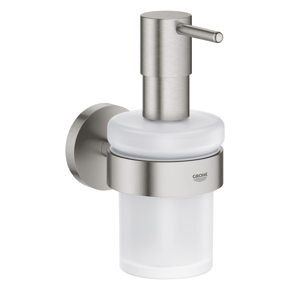 GROHE Essentials Dávkovač tekutého mýdla s držákem SuperSteel #40448DC1