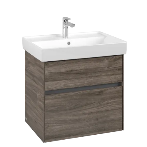 VILLEROY BOCH Toaletní skříňka Collaro, 2 výsuvy, 604 x 546 x 444 mm, dub kamenný #C00900RK