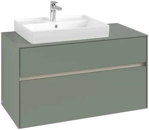 VILLEROY BOCH Collaro toaletní skříňka, s osvětlením, 2 výsuvy, 1000 x 548 x 500 mm, Soft Green / Soft Green #C017B0AF