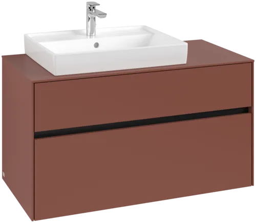 VILLEROY BOCH Collaro toaletní skříňka, s osvětlením, 2 výsuvy, 1000 x 548 x 500 mm, Vínově červená / Vínově červená #C017B0AH