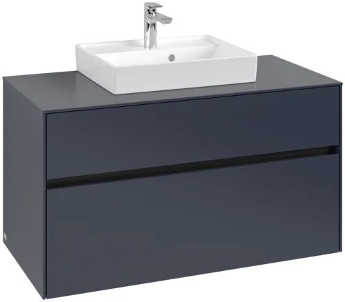 VILLEROY BOCH Toaletní skříňka Collaro, 2 výsuvy, 1000 x 548 x 500 mm, Marine Blue / Marine Blue #C01600VQ