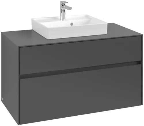 VILLEROY BOCH Collaro toaletní skříňka, 2 výsuvy, 1000 x 548 x 500 mm, grafit / grafit #C01600VR