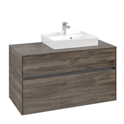 VILLEROY BOCH Toaletní skříňka Collaro, 2 výsuvy, 1000 x 548 x 500 mm, dub kamenný #C01500RK