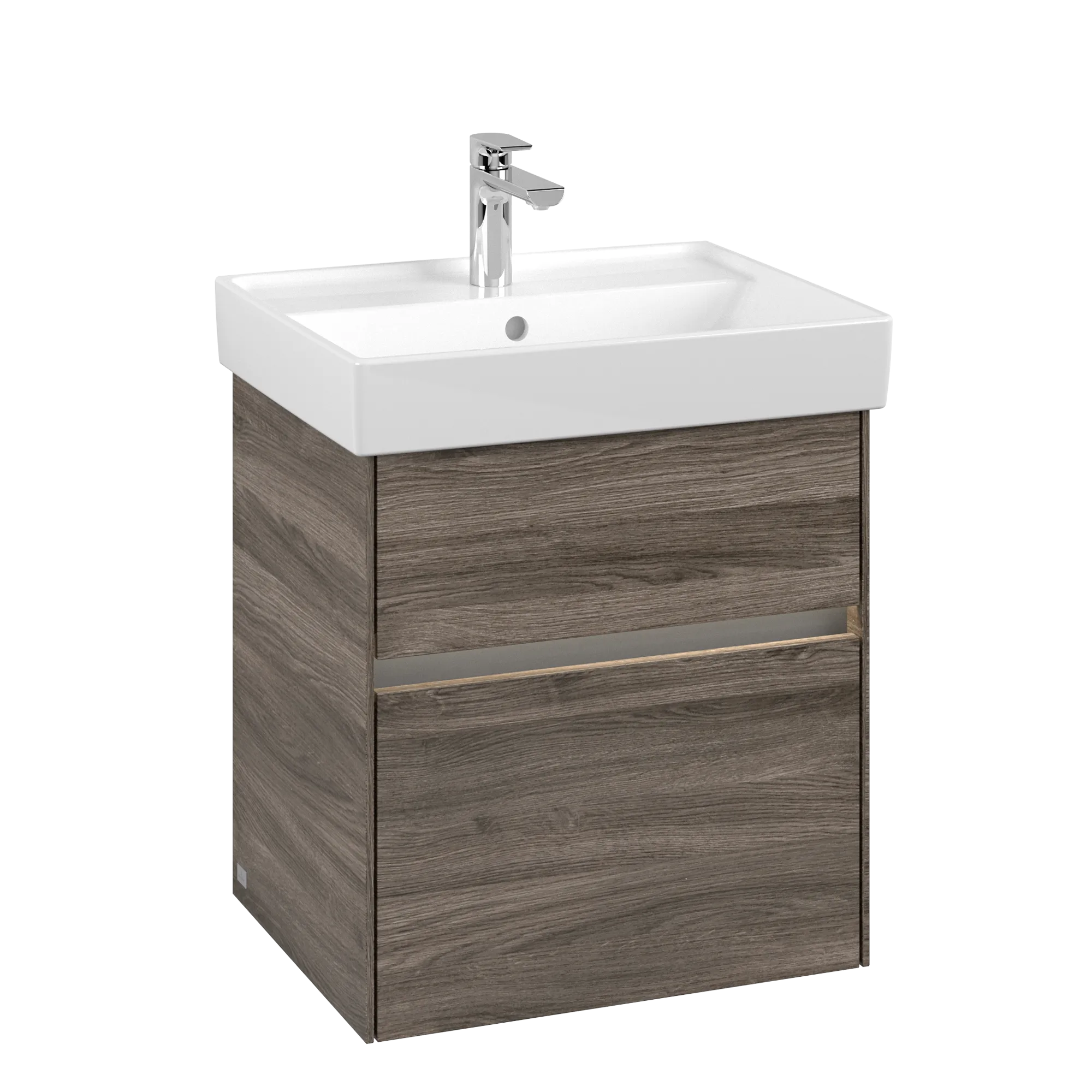 VILLEROY BOCH Umyvadlová skříňka Collaro, s osvětlením, 2 výsuvy, 510 x 546 x 414 mm, dub kamenný #C007B0RK