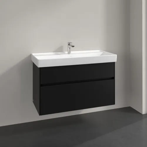 VILLEROY BOCH Toaletní skříňka Collaro, 2 výsuvy, 954 x 546 x 444 mm, Volcano Black #C01100VL, obrázek 2