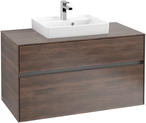 VILLEROY BOCH Toaletní skříňka Collaro, s osvětlením, 2 výsuvy, 1000 x 548 x 500 mm, Arizona Oak / Arizona Oak #C016B0VH