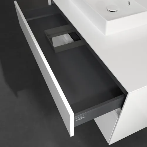 VILLEROY BOCH Umyvadlová skříňka Collaro, 2 zásuvky, 1000 x 548 x 500 mm, lesklá bílá / lesklá bílá #C01400DH, obrázek 7