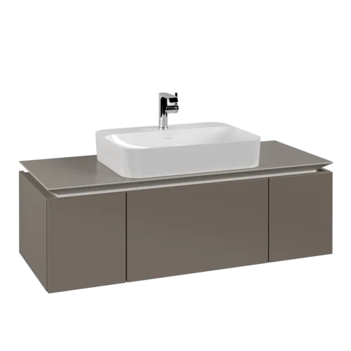 VILLEROY BOCH Legato toaletní skříňka, 3 výsuvy, 1200 x 380 x 500 mm, Truffle Grey / Truffle Grey #B75700VG