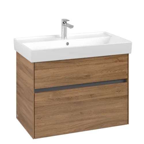 VILLEROY BOCH Toaletní skříňka Collaro, 2 výsuvy, 754 x 546 x 444 mm, dub Kansas #C01000RH