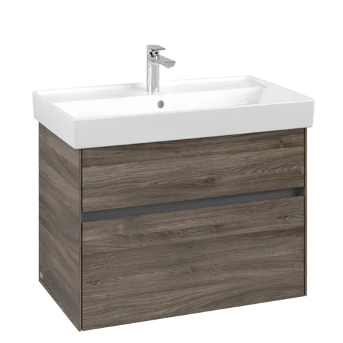 VILLEROY BOCH Toaletní skříňka Collaro, 2 výsuvy, 754 x 546 x 444 mm, dub kamenný #C01000RK