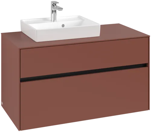 VILLEROY BOCH Toaletní skříňka Collaro, 2 výsuvy, 1000 x 548 x 500 mm, vínově červená / vínově červená #C01400AH
