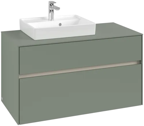 VILLEROY BOCH Toaletní skříňka Collaro, 2 výsuvy, 1000 x 548 x 500 mm, Soft Green / Soft Green #C01400AF
