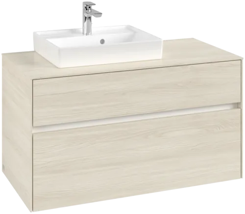 VILLEROY BOCH Toaletní skříňka Collaro, 2 výsuvy, 1000 x 548 x 500 mm, bílý dub / bílý dub #C01400AA