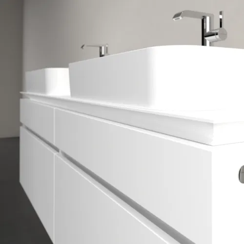 VILLEROY BOCH Legato toaletní skříňka, s osvětlením, 4 výsuvy, 1600 x 550 x 500 mm, bílá matná / bílá matná #B768L0MS, obrázek 4