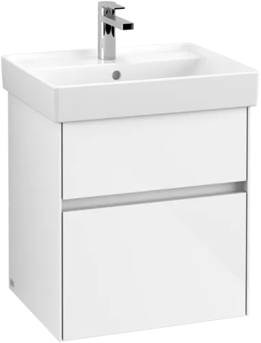 VILLEROY BOCH Toaletní skříňka Collaro, 2 výsuvy, 510 x 546 x 414 mm, lesklá bílá #C00700DH