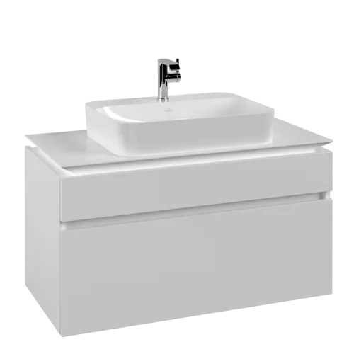 VILLEROY BOCH Legato toaletní skříňka, 2 výsuvy, 1000 x 550 x 500 mm, bílá matná / bílá matná #B75600MS