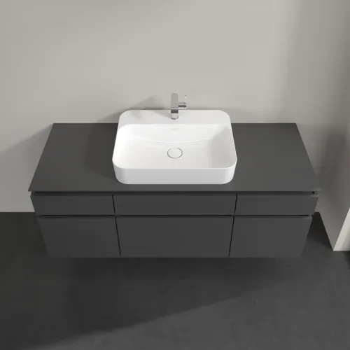 VILLEROY BOCH Legato toaletní skříňka, 5 výsuvů, 1400 x 550 x 500 mm, lesklá šedá / lesklá šedá #B76000FP, obrázek 4
