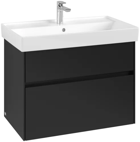 VILLEROY BOCH Toaletní skříňka Collaro, 2 výsuvy, 754 x 546 x 444 mm, Volcano Black #C01000VL