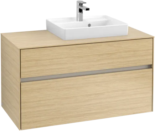 VILLEROY BOCH Toaletní skříňka Collaro, s osvětlením, 2 výsuvy, 1000 x 548 x 500 mm, severský dub / severský dub #C015B0VJ