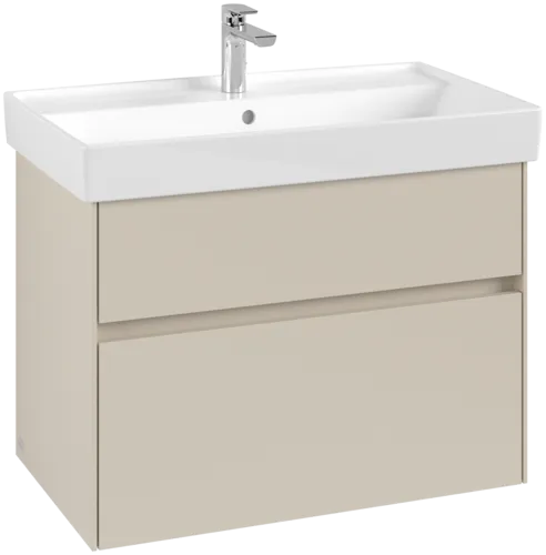 VILLEROY BOCH Toaletní skříňka Collaro, 2 výsuvy, 754 x 546 x 444 mm, kašmírově šedá #C01000VN
