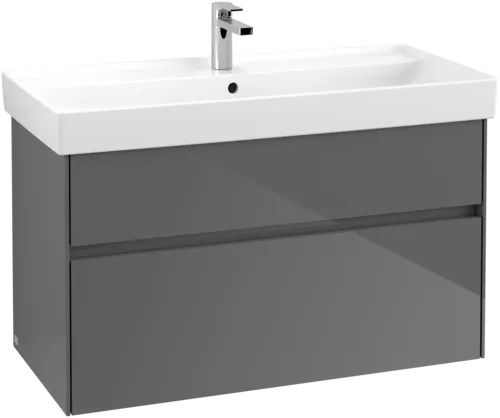 VILLEROY BOCH Toaletní skříňka Collaro, s osvětlením, 2 výsuvy, 954 x 546 x 444 mm, lesklá šedá #C011B0FP