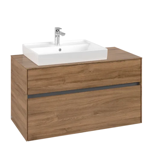 VILLEROY BOCH Toaletní skříňka Collaro, 2 výsuvy, 1000 x 548 x 500 mm, dub Kansas #C01700RH