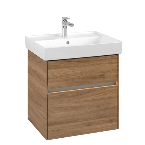 VILLEROY BOCH Toaletní skříňka Collaro, s osvětlením, 2 výsuvy, 554 x 546 x 444 mm, dub Kansas #C008B0RH