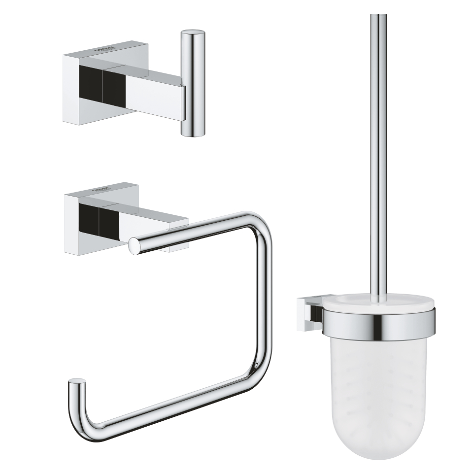 GROHE Essentials Cube Sada doplňků pro toaletu 3 v 1 Chrom #40757001