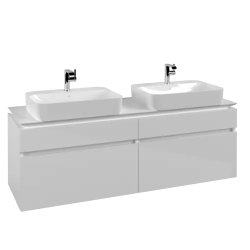 VILLEROY BOCH Legato toaletní skříňka, 4 výsuvy, 1600 x 550 x 500 mm, lesklá bílá / lesklá bílá #B76800DH