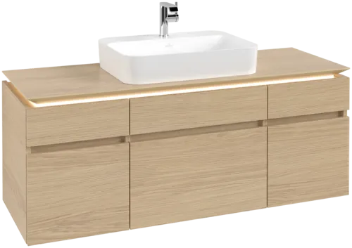 VILLEROY BOCH Legato toaletní skříňka, s osvětlením, 5 výsuvů, 1400 x 550 x 500 mm, severský dub / severský dub #B760L0VJ