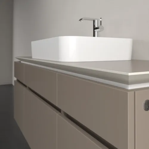 VILLEROY BOCH Legato toaletní skříňka, s osvětlením, 5 výsuvů, 1400 x 550 x 500 mm, Truffle Grey / Truffle Grey #B760L0VG, obrázek 4