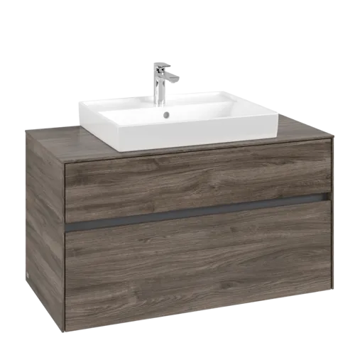 VILLEROY BOCH Toaletní skříňka Collaro, 2 výsuvy, 1000 x 548 x 500 mm, dub kamenný #C01900RK